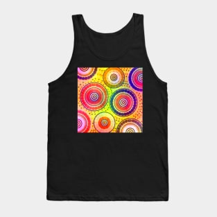 Beads and circles- aboriginal pattern in bright colors Tank Top